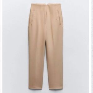 Zara high waisted pants Beige
